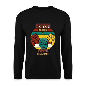 Equality Human Rights Protest Gift - Unisex Sweatshirt - black - Front - Alina (178cm) & Michal (187cm)