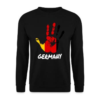 Germany - Unisex Pullover - Schwarz - Vorne - Alina (178cm) & Michal (187cm)