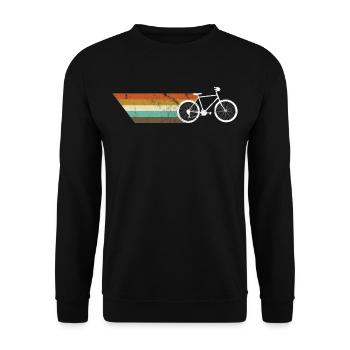 Fahrrad Retro - Unisex Pullover - Schwarz - Vorne - Alina (178cm) & Michal (187cm)