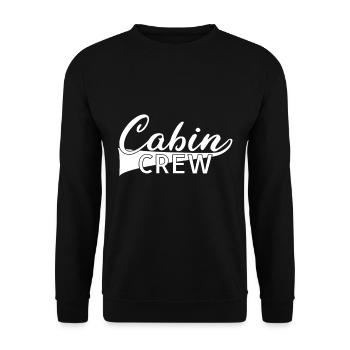 Stewardess Flight Attendant Cabin Crew - Unisex Sweatshirt - black - Front - Alina (178cm) & Michal (187cm)
