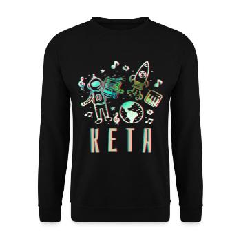 Keta Ketamin Drogen - Unisex Pullover - Schwarz - Vorne - Alina (178cm) & Michal (187cm)