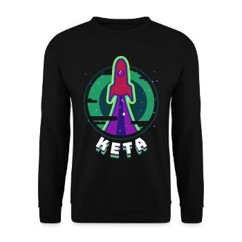 Keta Ketamin Drogen Raumschiff - Unisex Pullover - Schwarz - Vorne - Alina (178cm) & Michal (187cm)