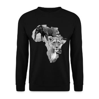 africa - Unisex Sweatshirt - black - Front - Alina (178cm) & Michal (187cm)