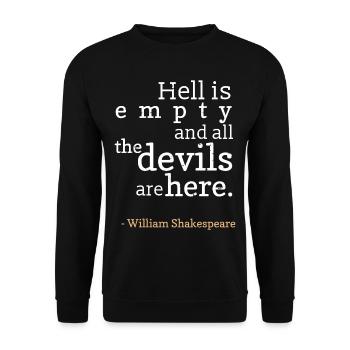 Shakespeare Drama Literature - Unisex Sweatshirt - black - Front - Alina (178cm) & Michal (187cm)