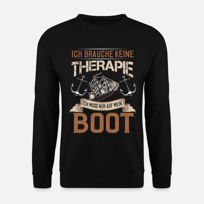 Kapitän Seemann Bootsführer Geschenk Lustig - Unisex Pullover - Schwarz