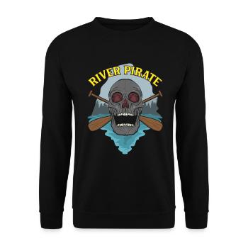 Kayak Kayak Rafting Eau vive Sports : River Pirate - Sweat-shirt Unisexe - noir - Devant - Alina (178cm) & Michal (187cm)