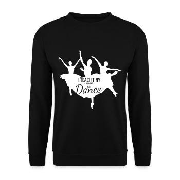 Ballett Lehrer mit Ballerina Illustration - Unisex Pullover - Schwarz - Vorne - Alina (178cm) & Michal (187cm)