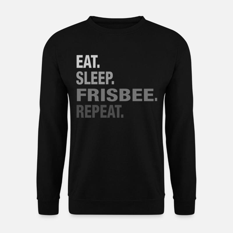 Nice Eat Sleep Frisbee GRAPHIC SHIRT - Unisex Pullover - Schwarz