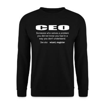 Ceo Description - Unisex Sweatshirt - black - Front - Alina (178cm) & Michal (187cm)