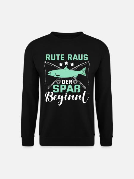 Lustige Angler Fischer Fischerhut Angel Geschenk - Unisex Pullover - Schwarz
