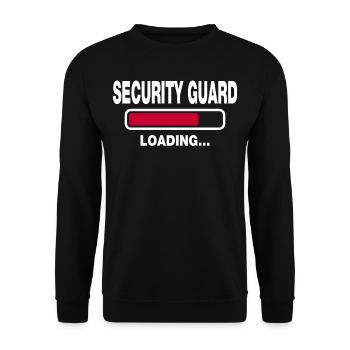 Security Guard - Unisex Sweatshirt - black - Front - Alina (178cm) & Michal (187cm)