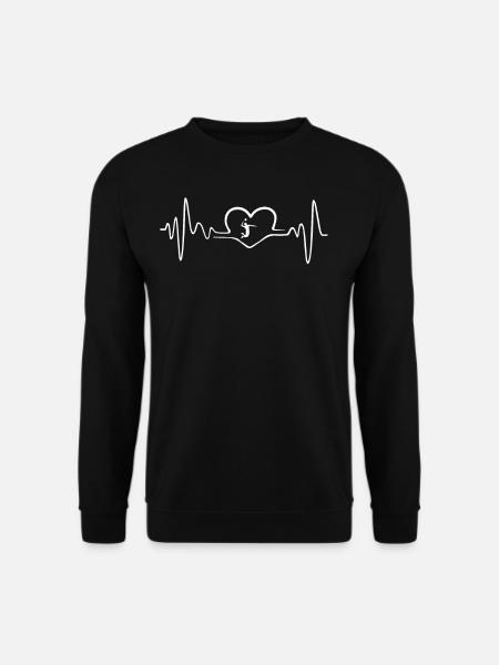 VOLLEYBALL HEARTBEAT - Unisex Pullover - Schwarz