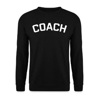 Simple Coach Shirt - Unisex Pullover - Schwarz - Vorne - Alina (178cm) & Michal (187cm)