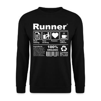 coureur - Sweat-shirt Unisexe - noir - Devant - Alina (178cm) & Michal (187cm)