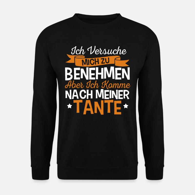 Lustig Spruch Tante Tanten Familie Geschenk - Unisex Pullover - Schwarz
