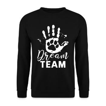 Chien drôle propriétaire de chien cadeau d’amoureux de chien - Sweat-shirt Unisexe - noir - Devant - Alina (178cm) & Michal (187cm)