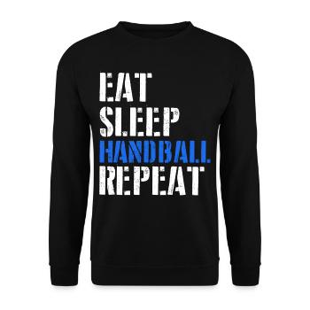 Eat. Sleep. Handball. Repeat. - Unisex Sweatshirt - black - Front - Alina (178cm) & Michal (187cm)