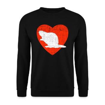 Heart For Beavers - Unisex Sweatshirt - black - Front - Alina (178cm) & Michal (187cm)