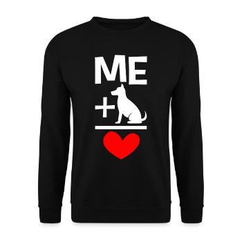 Hund und ich bestes Team Hunde Geschenkidee - Unisex Pullover - Schwarz - Vorne - Alina (178cm) & Michal (187cm)