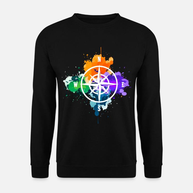 Kompass Wegweiser Geschenk Geschenkidee - Unisex Pullover - Schwarz
