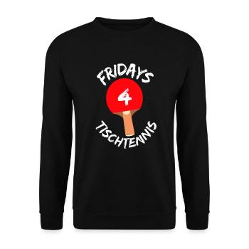 Vendredis pour Funshirt de tennis de table - Sweat-shirt Unisexe - noir - Devant - Alina (178cm) & Michal (187cm)