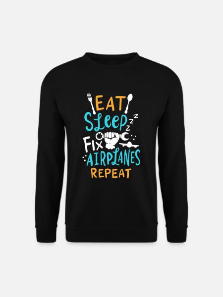Flugzeugmechaniker Fluggerätmechaniker - Unisex Pullover - Schwarz