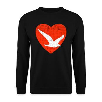 Heart For Gulls - Unisex Sweatshirt - black - Front - Alina (178cm) & Michal (187cm)