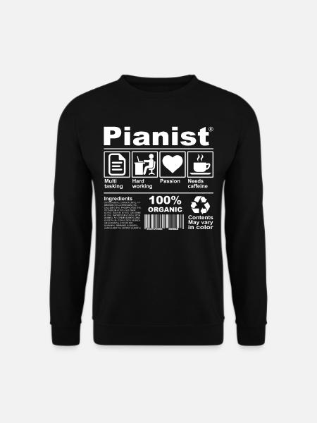 Pianist - Unisex Pullover - Schwarz