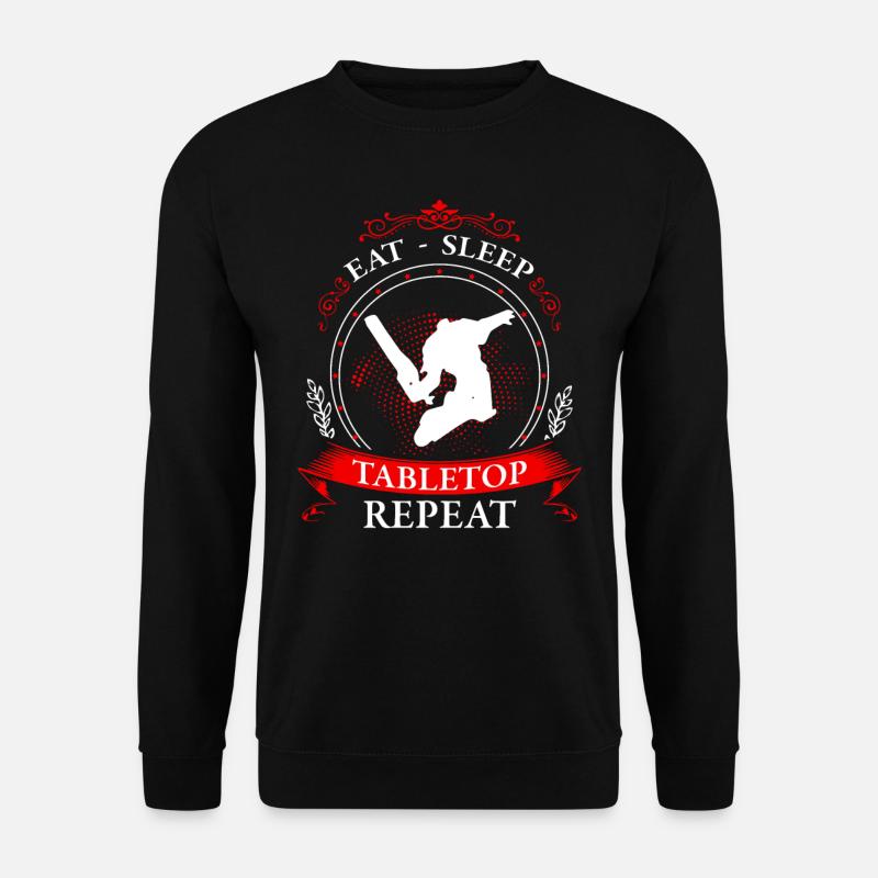 eat. sleep. tabletop. repeat. - Unisex Pullover - Schwarz