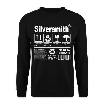 Silversmith Product Description Tee - Unisex Pullover - Schwarz - Vorne - Alina (178cm) & Michal (187cm)