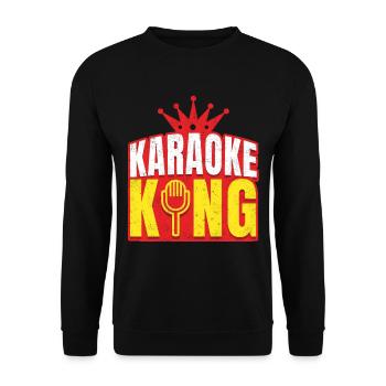 Karaoké Roi - Sweat-shirt Unisexe - noir - Devant - Alina (178cm) & Michal (187cm)
