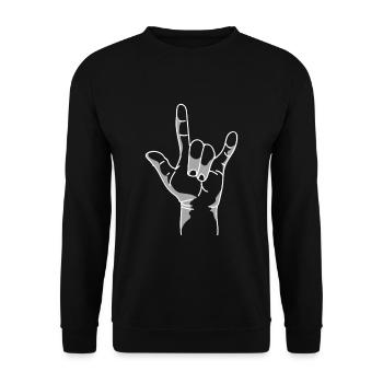 Rock On Horns - Sweat-shirt Unisexe - noir - Devant - Alina (178cm) & Michal (187cm)