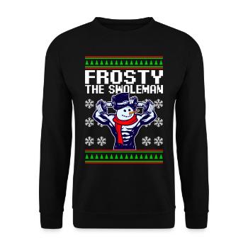 Fitness snowman bodybuilding christmas - Unisex Sweatshirt - black - Front - Alina (178cm) & Michal (187cm)