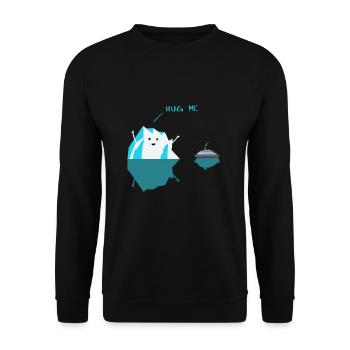Chemise de croisière rigolote avec Hug Me - Sweat-shirt Unisexe - noir - Devant - Alina (178cm) & Michal (187cm)
