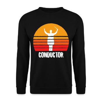 The Conductor - Unisex Sweatshirt - black - Front - Alina (178cm) & Michal (187cm)