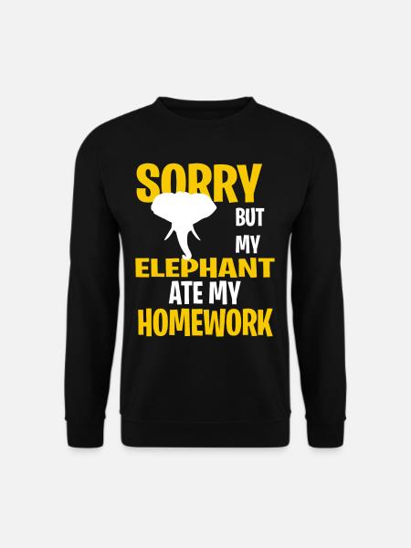 Funny Elephant Present Idea - Unisex Sweatshirt - black