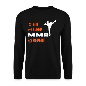 EAT SLEEP MMA - Mma Tshirt - Sweat-shirt Unisexe - noir - Devant - Alina (178cm) & Michal (187cm)