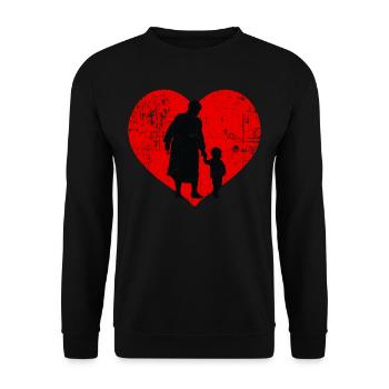 I love Grandmothers - Unisex Sweatshirt - black - Front - Alina (178cm) & Michal (187cm)