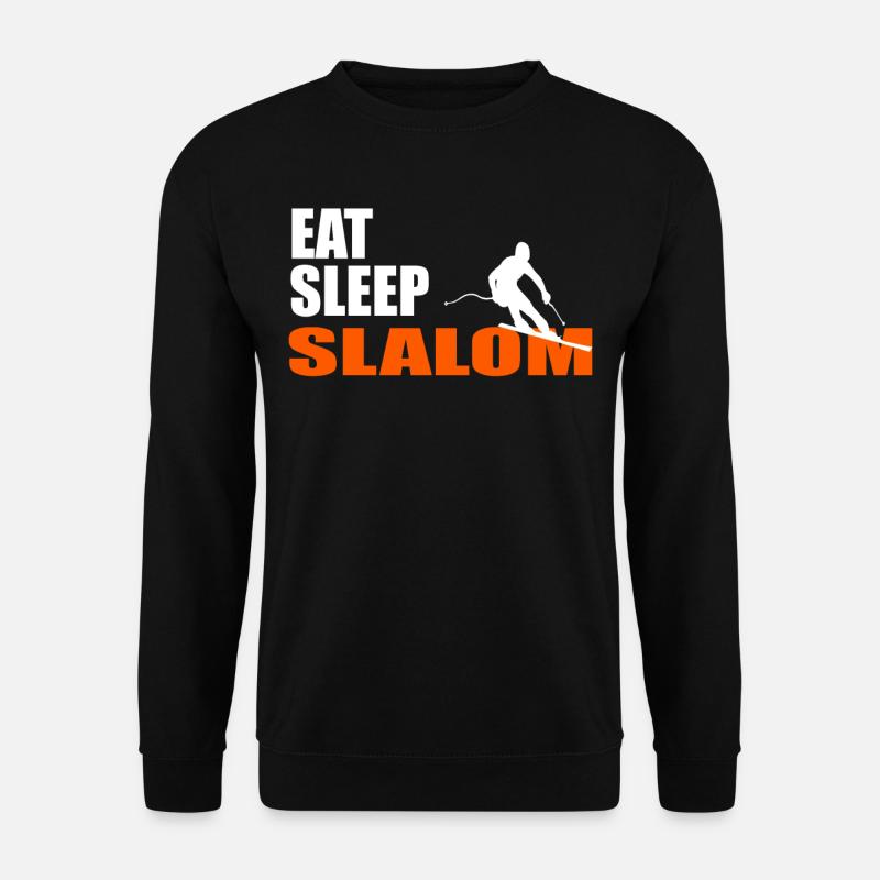 EAT. SLEEP. SLALOM. REPEAT. - Unisex Pullover - Schwarz