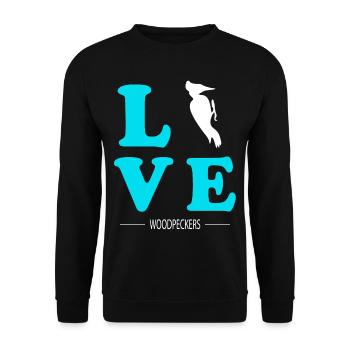 Woodpecker - Unisex Sweatshirt - black - Front - Alina (178cm) & Michal (187cm)