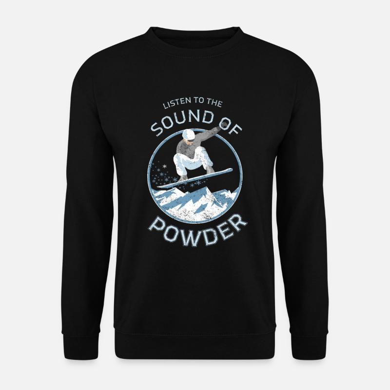 Snowboarder Powder Design - Unisex Pullover - Schwarz