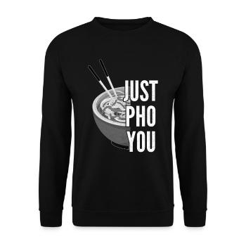 Pho Bo Pho Suppe Asiatische Suppe - Unisex Pullover - Schwarz - Vorne - Alina (178cm) & Michal (187cm)