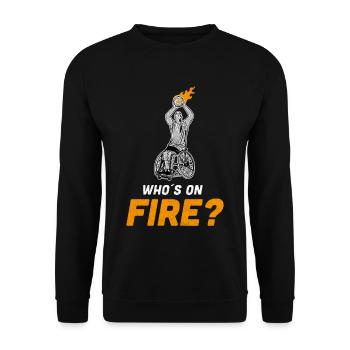 Sport de basketball en fauteuil roulant - Sweat-shirt Unisexe - noir - Devant - Alina (178cm) & Michal (187cm)