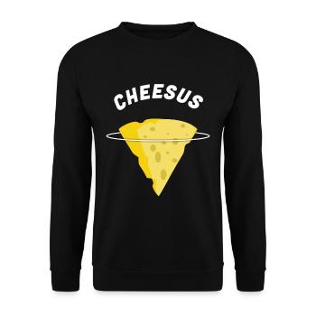 Fromage au fromage Jésus - Sweat-shirt Unisexe - noir - Devant - Alina (178cm) & Michal (187cm)
