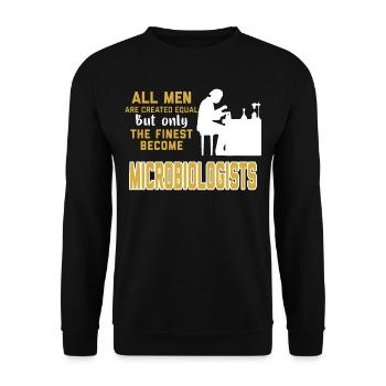 Funny microbiologist tea - Unisex Sweatshirt - black - Front - Alina (178cm) & Michal (187cm)