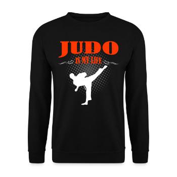 judo - Sweat-shirt Unisexe - noir - Devant - Alina (178cm) & Michal (187cm)