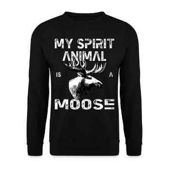 Spirit Animal Mosses - Unisex Sweatshirt - black - Front - Alina (178cm) & Michal (187cm)