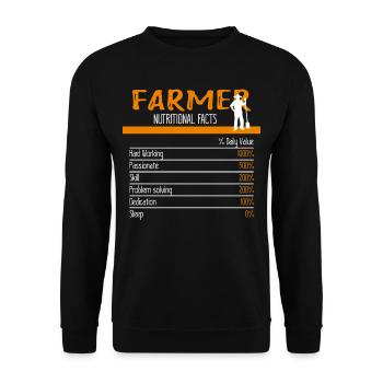 Farmer ingredients - Unisex Sweatshirt - black - Front - Alina (178cm) & Michal (187cm)