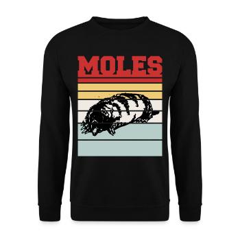 MOLES - Unisex Sweatshirt - black - Front - Alina (178cm) & Michal (187cm)