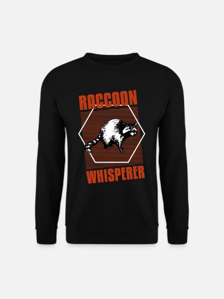 raccoon whisperer vintage tshirt - Unisex Pullover - Schwarz